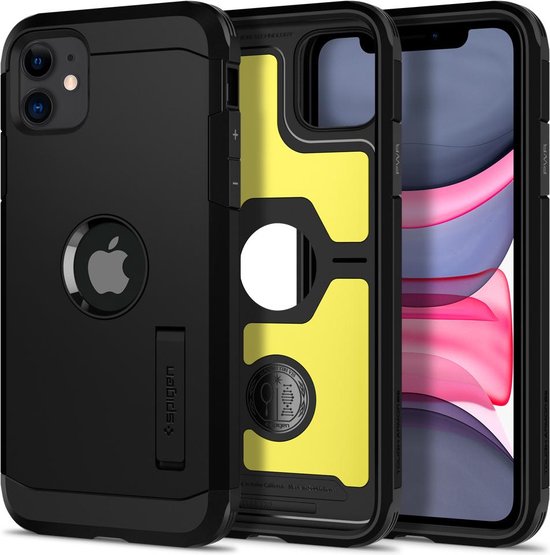 Spigen Tough Armor case bescherming geschikt voor iPhone 11 hoesje zwart bol