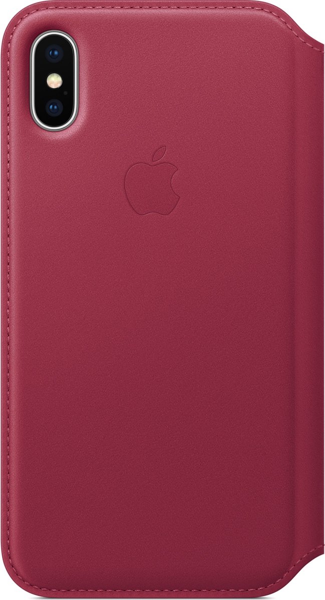 Apple Leren Folio Hoesje voor iPhone X - Rood