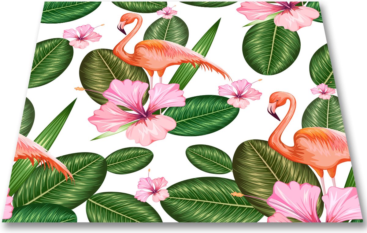 Papillon Wasmachine Beschermer - Antislip mat - 60x60 cm - Papillon Flamingo