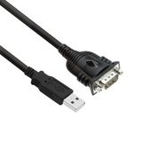 Eminent EM1016 0.6m USB A RS-232 Zwart seriële kabel
