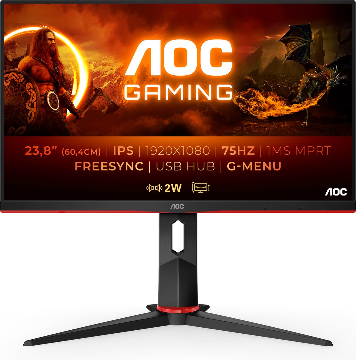 AOC 24G2U5 - Full HD Gaming Monitor - 75hz - 24 inch