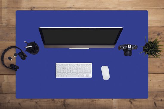 Mouse pad xxl - Tapis de souris Jeux - Blauw - Uni - Tapis de souris Gaming - Tapis de souris - 120x80 cm - Sous-main