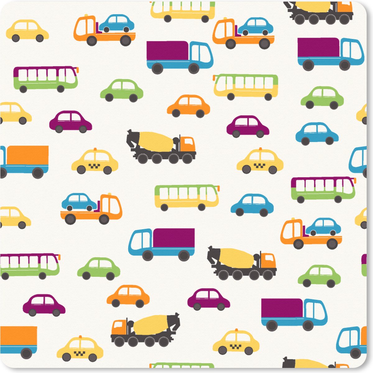 Muismat XXL 40x40 cm - Bureau onderlegger - Bureau mat Auto - Patronen - Voertuigen - Bureaumat - Gaming mousepad xl - Bureaulegger groot - Computer deskmat