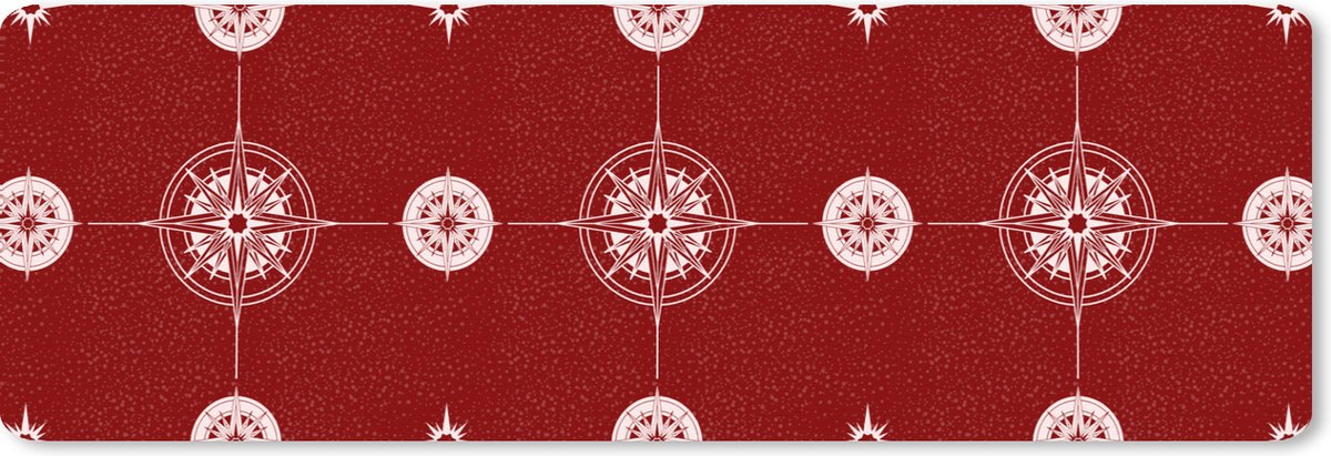 Muismat XXL 90x30 cm - Bureau onderlegger - Bureau mat Kompas - Reizen - Patronen - Bureaumat - Gaming mousepad xl - Bureaulegger groot - Computer deskmat
