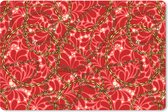 Muismat XXL - Bureau onderlegger - Bureau mat - Patronen - Goud - Ketting - Rood - 120x80 cm - XXL muismat