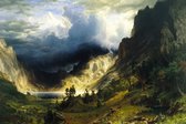 Albert Bierstadt - Une Storm dans les montagnes Rocky , Une tempête dans les montagnes Rocky Impression sur toile