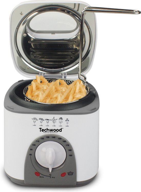 Foto: Techwood tff81 mini frituur en fonduepan 2 in 1