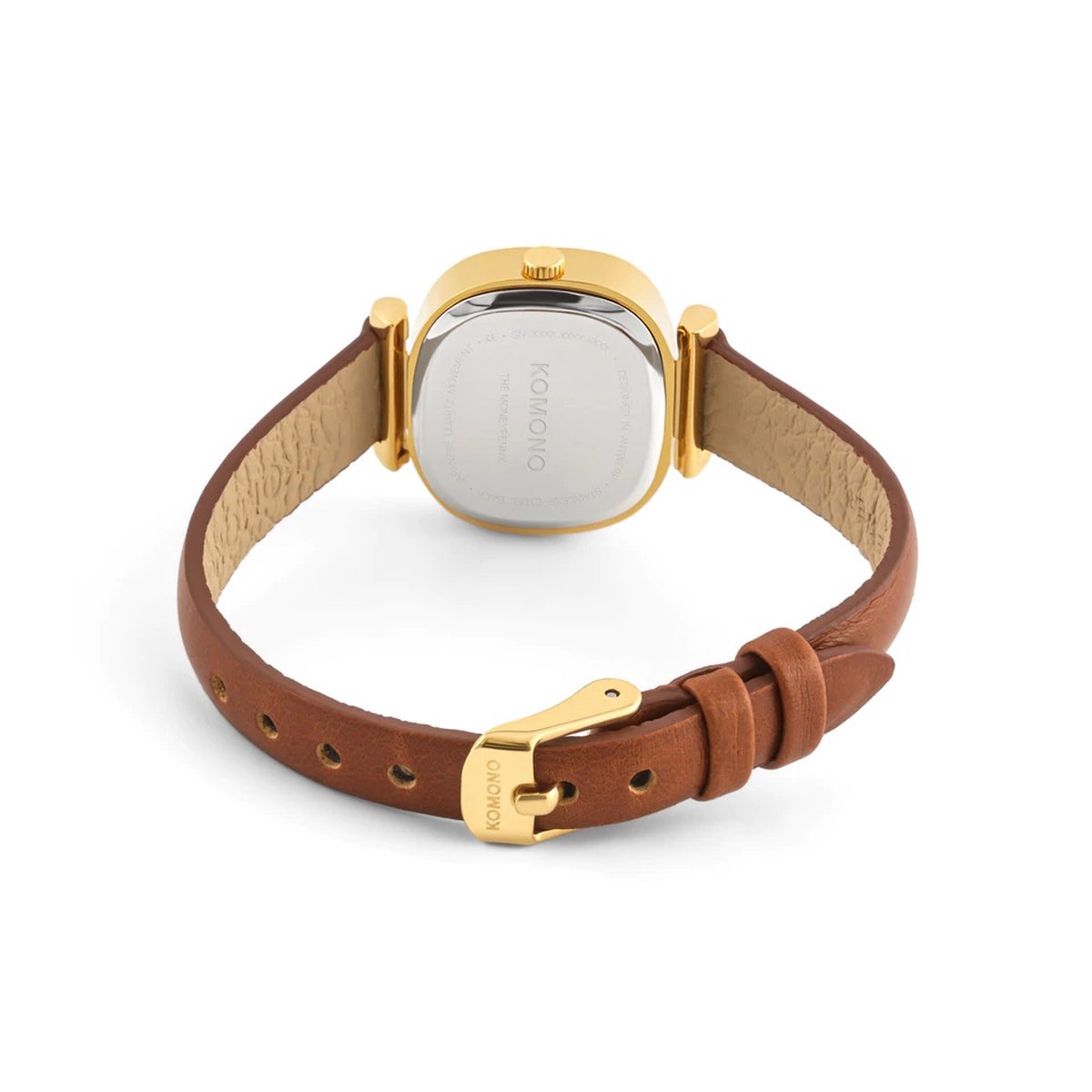 Komono Moneypenny Gold Tan W1249 Polshorloge Bruin