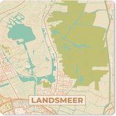 Muismat Klein - Kaart - Plattegrond - Landsmeer - 20x20 cm