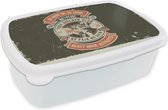 Lunch box Wit - Lunch box - Boîte à pain - Mancave - Sport - Musculation - Vintage - 18x12x6 cm - Adultes