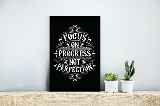 Décoration murale Métal - Peinture Aluminium Industrielle - Motivation - Rétro - Citation - 20x30 cm - Dibond - Photo sur aluminium - Décoration murale industrielle - Pour le salon / chambre