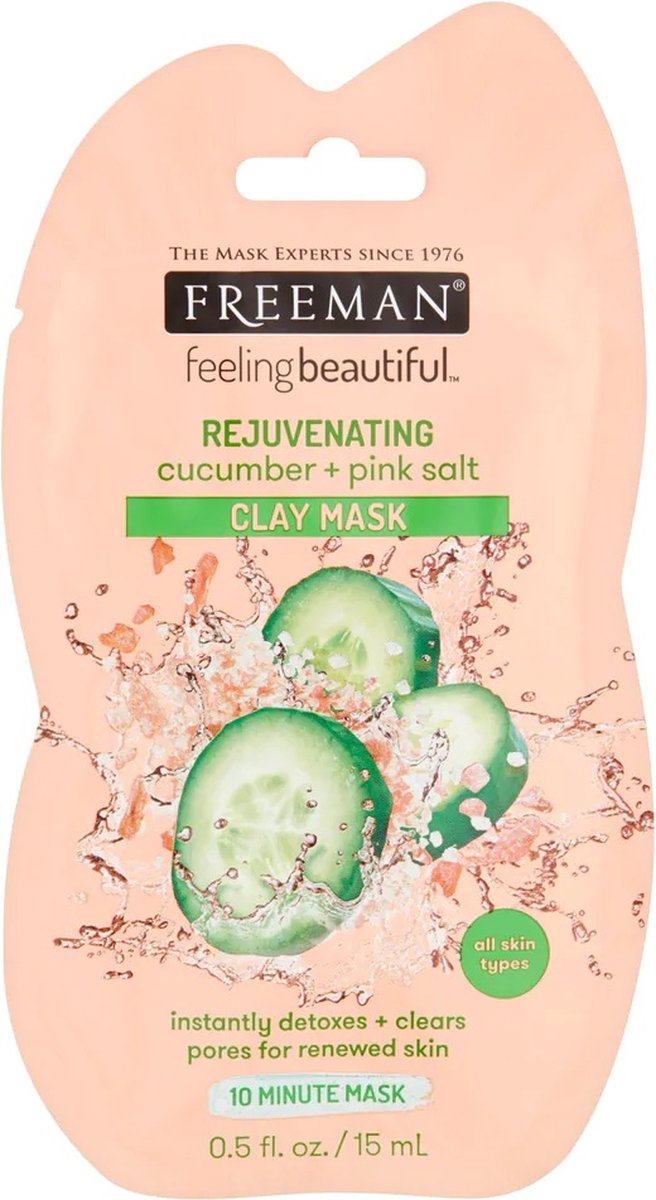 Freeman - Kaolin Cleansing Mask Cucumber and Pink Himalaya Salt Feeling Beautiful (Clay Mask) - 15ml