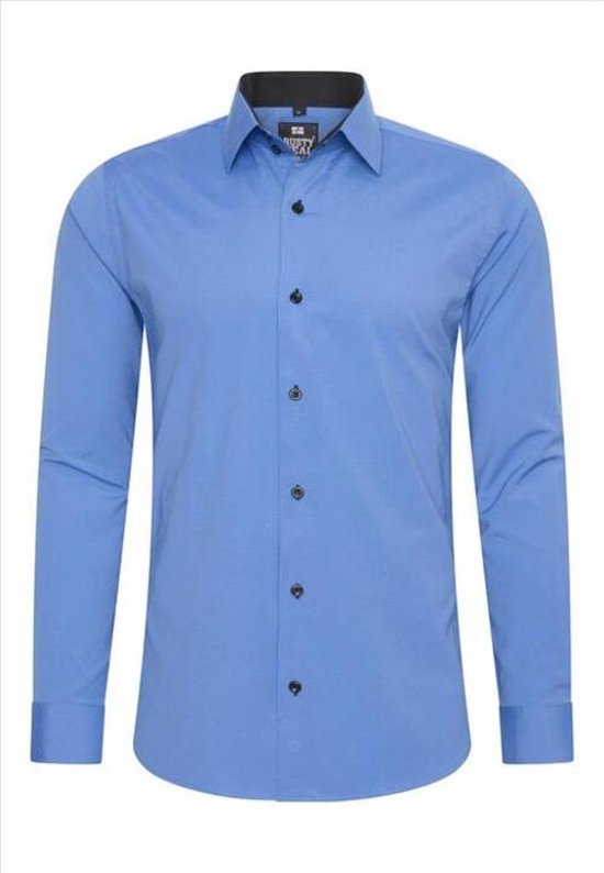 ItalianStyle - Heren Overhemd - Slim Fit Model - Lichtblauw - Sky
