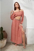 Crop Top & Pareo skirt-Badmode-Goede kwaliteit -Comfortabel- Cover Up