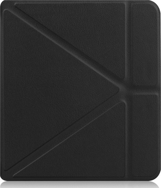 Lunso - origami sleepcover hoes - Geschikt voor Kobo Sage - Zwart van Lunso — afbeelding 3