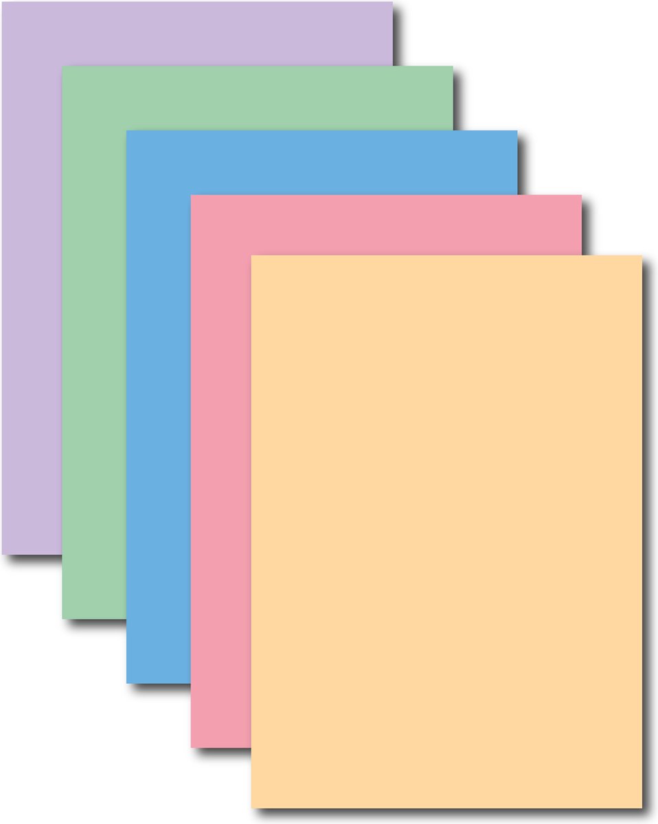 APLI Papier Pastel kleuren 80 gram - 5 kleuren