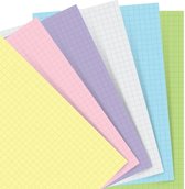 Aanvulling / Navulling A5 Pastel Geruit voor o.a. Filofax Clipbook