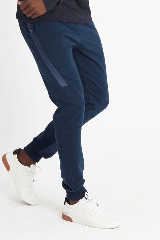Foto: Scr baro joggingbroek heren stijlvolle sportbroek diepe zak tapered fit donkerblauw maat xl