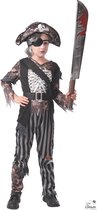 Halloween Kinderverkleedpak Skelet Piraat 5-delig Maat 110-120