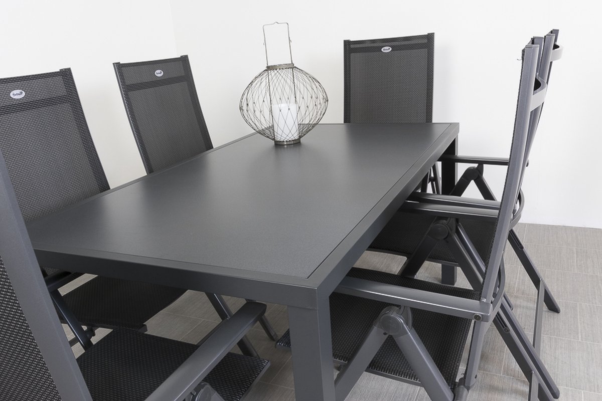 Hartman Napoli/Alma 160 cm 7-piece adjustable garden dining set