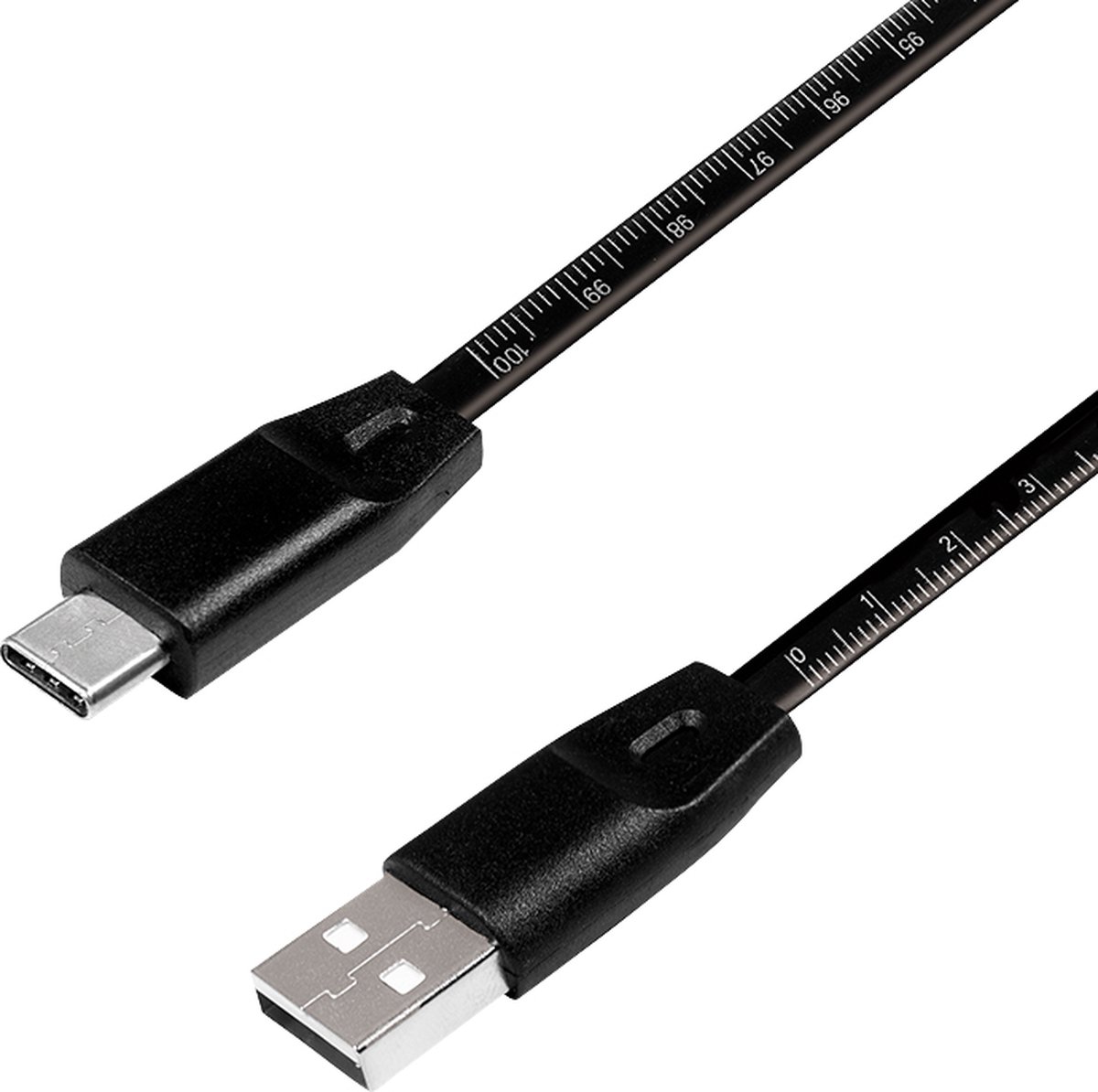 USB-kabel 1 meter USB 2.0 USB A USB C Zwart