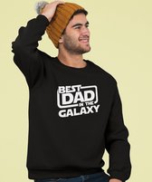 Vaderdag Trui Best Dad Of The Galaxy 2 | Kleur Zwart | Maat L | Vaderdag Kados / Cadeautjes