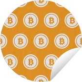 Tuincirkel Vector illustratie bitcoin - 90x90 cm - Ronde Tuinposter - Buiten