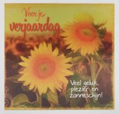 Depesche - 3D wenskaart met zonnebloemen en de tekst "Voor je verjaardag ..." - 037