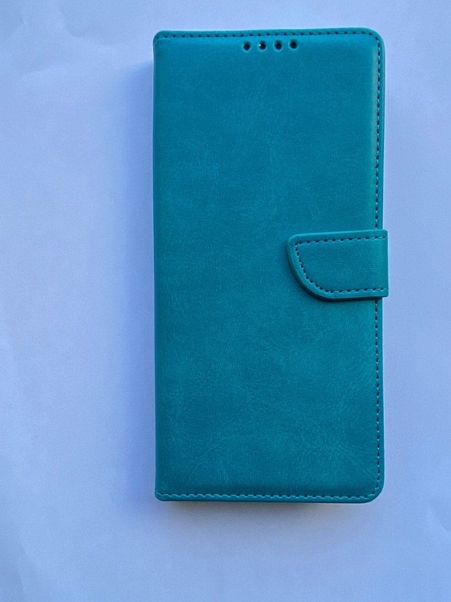 Samsung Galaxy A32 5g hoesje - Kunstleer Book Case - Turquoise met extra ruimte voor briefgeld