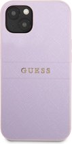 Guess Saffiano Back Case - Geschikt voor Apple iPhone 13 Mini (5.4") - Paars