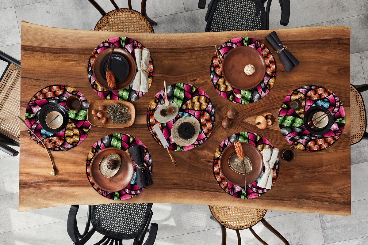 Ronde placemats - Onderlegger - Placemats rond - Patronen - Plant - Abstract - Jungle - 8 stuks