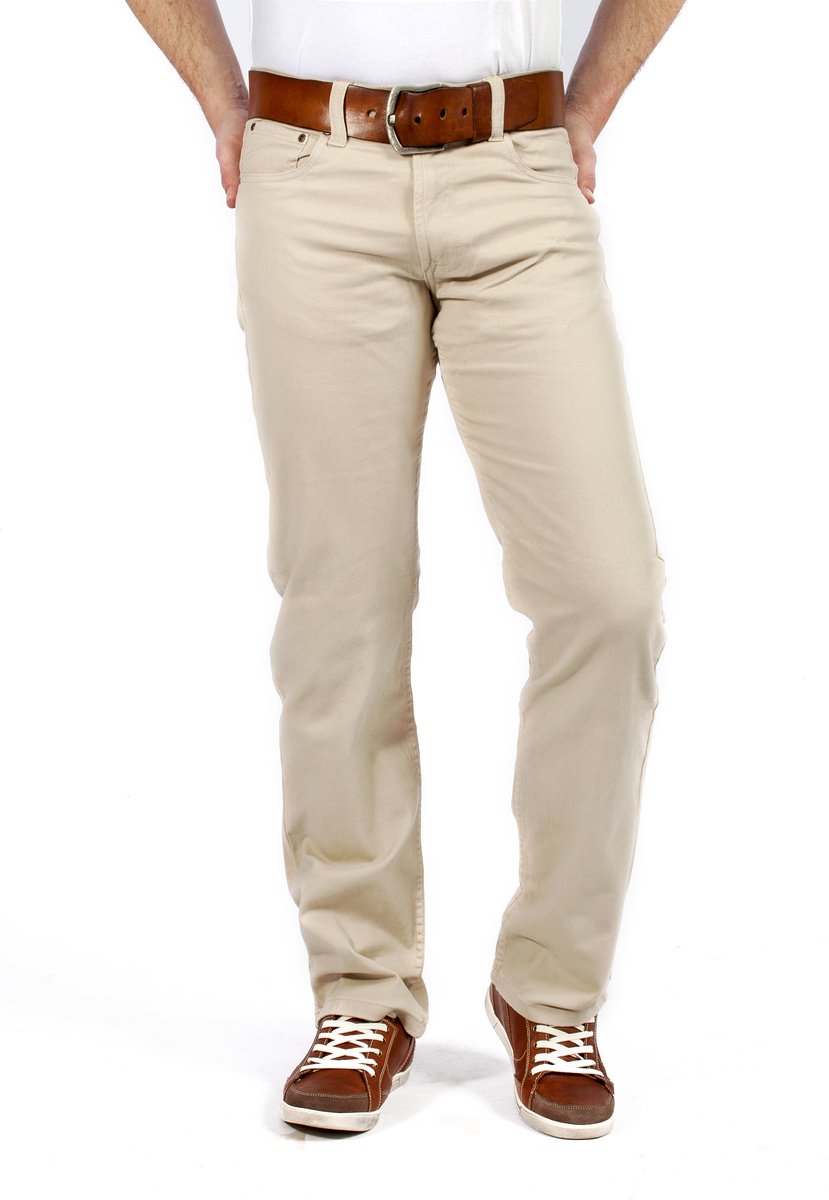 MASKOVICK Heren Clinton Twill stretch Regular - Sand - W44 X L32