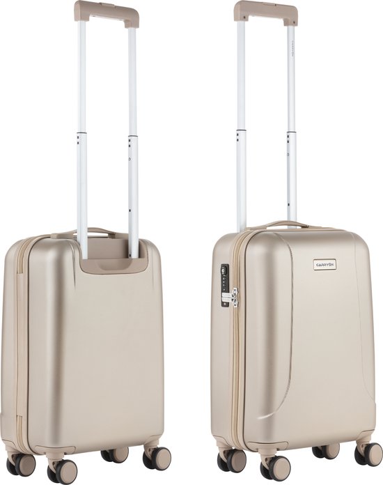 Helderheid methodologie Immuniteit CarryOn Skyhopper Handbagage Koffer 55cm – TSA Trolley - Champagne | bol.com