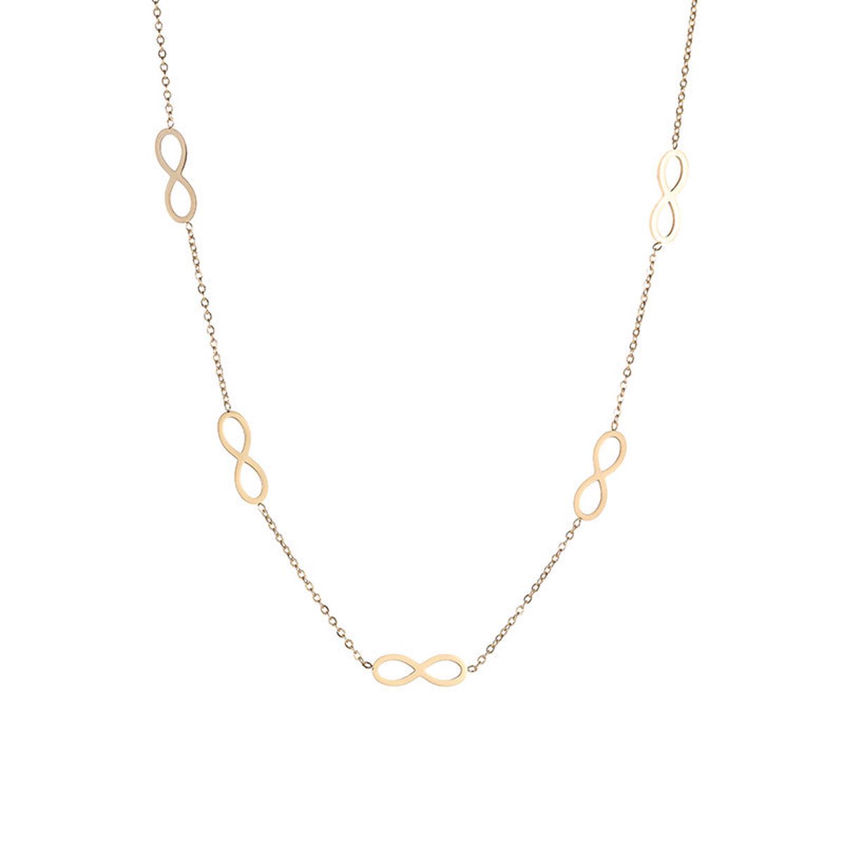 Oneindigheidsteken ketting goud - Gouden halsketting van Sophie Siero oneindig - met Geschenkverpakking - Sieraden voor Vrouwen