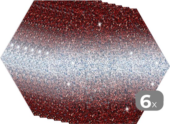 Napperons hexagon - Sous-verres - Set de table hexagonal - Ombre - Ram - Zodiac - Motifs - Lot de 6