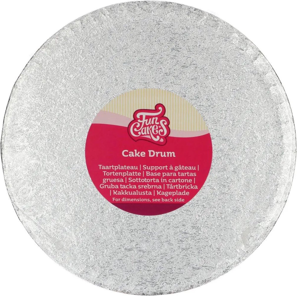 FunCakes - Cake Drum - Rond - Ø22,5 cm - Zilver
