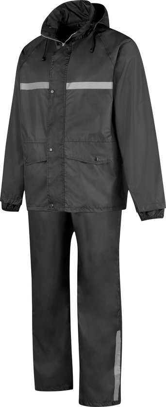 BJØRNSON Dusch Rainsuit Femme & Homme - Imperméable - Taille 2XL - Zwart