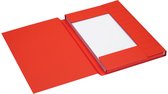 Dossiermap Secolor folio 3 kleppen 225gr rood - 25 stuks
