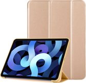 Mobigear Tablethoes geschikt voor Apple iPad Air 5 (2022) Hoes | Mobigear Tri-Fold Gel Bookcase - Goud