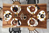 Placemat organisch - Placemats organic - Onderleggers - Bijen - Patronen - Kawaii - 6 stuks