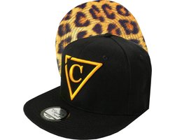 Capiche® Snapback pet Heren - The Leopard - Unisex - Onesize - Sportcap - Baseball Cap - Mannen - Zwart - Cap - Petten - pet dames - petten heren