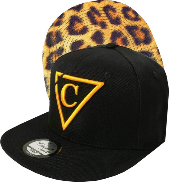 Capiche® Snapback pet Heren - The Leopard - Unisex - Onesize - Sportcap - Baseball Cap - Mannen - Zwart - Cap - Petten - pet dames - petten heren
