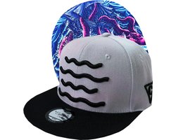 Capiche® Snapback Pet Heren – De Kraken – Grijs & Zwart – Verstelbaar met Druksluiting – Sportcap – Baseball Cap – Mannen Cap
