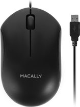 Macally QMOUSE-B 3-Knops optische bedrade USB-A-muis - Zwart