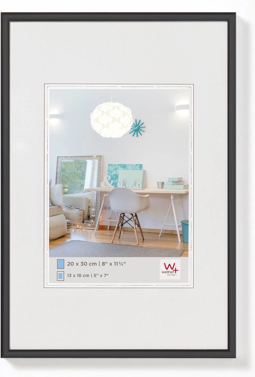 Walther New Lifestyle - Kunststof lijst - Fotoformaat 59,4x84 (DIN A1) cm - Zwart