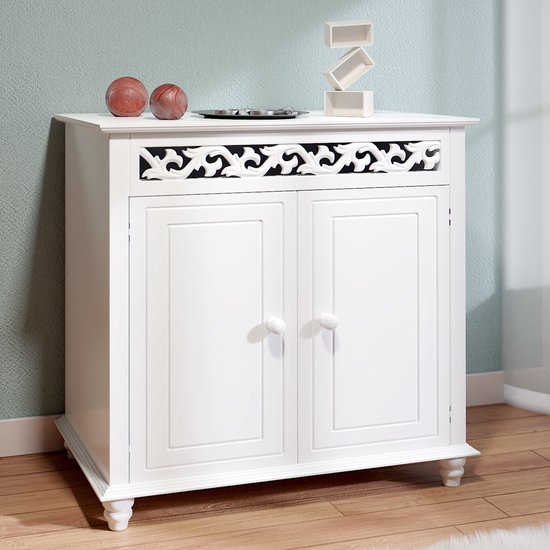Monzana Commode -armoire en blanc