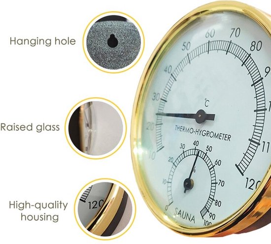1222-09 | Hygromètre en bois de pin pour humidité intérieure avec  thermomètre