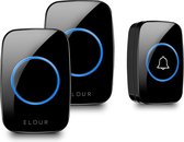 Eldur® Draadloze Deurbel - 2 Ontvangers - Plug & Play Doorbell - Batterij Inbegrepen