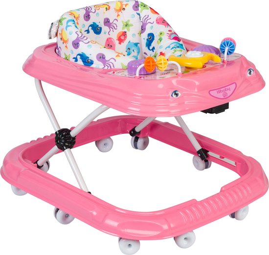 Trotteur Pliable Hibaby Avec Ensemble De Jeu Rose Bol Com
