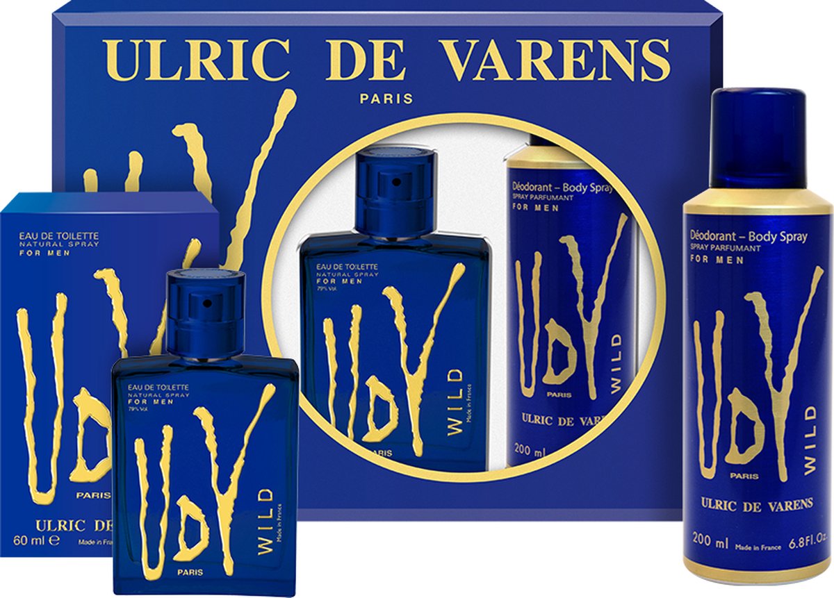 Ulric de Varens - UDV Wild - Geschenkset - Herenparfum 100ml & Deodorant 200ml